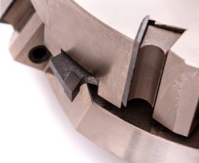 cutter for wood processing, macro photo cutters close, isolated on a white background